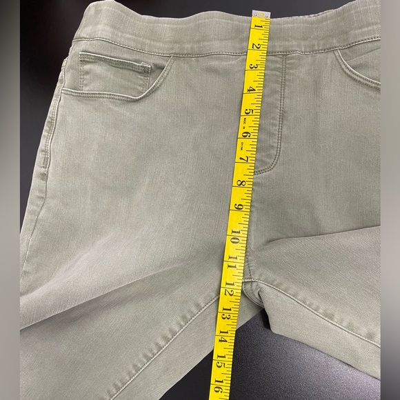 Soft Surroundings Olive Green Denim Pull On Pants - Picture 6 of 8